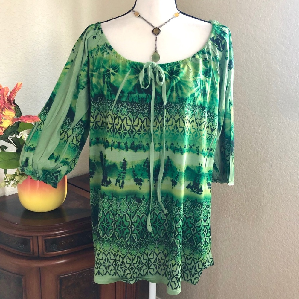 Only 9 Tie Dye Print BoHo Top